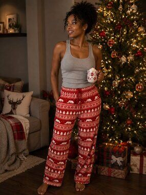 Wondershop at Target Polar Bear Fair Isle Fleece Pajama Pants – Size Large